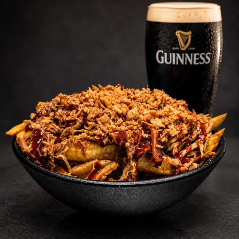 + 120 gr di Pulled Pork, Salsa BBQ & Crispy Onion